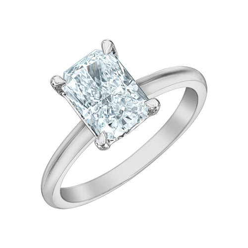 The Soft Knife Edge Solitaire - Customizable Lab Grown Diamond Engagement Ring