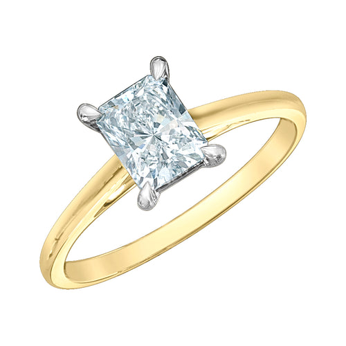 The Soft Knife Edge Solitaire - Customizable Lab Grown Diamond Engagement Ring