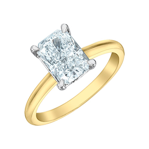 The Soft Knife Edge Solitaire - Customizable Lab Grown Diamond Engagement Ring