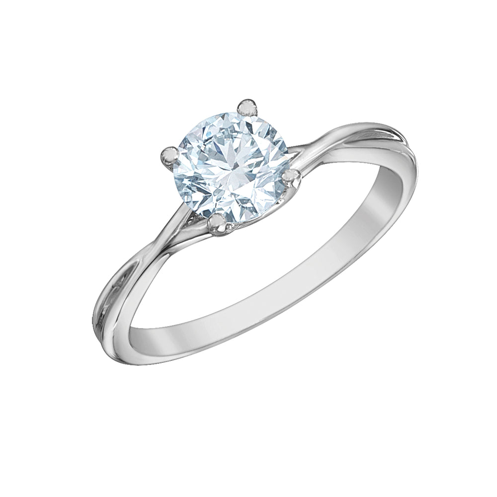 The Twist Shank Solitaire - Customizable Lab Grown Diamond Engagement Ring