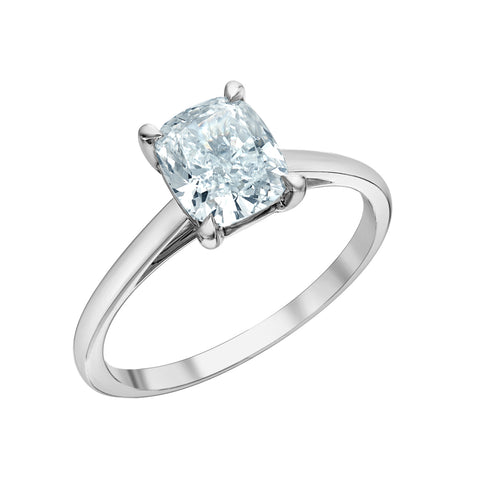 The Cathedral Classic - Cushion Cut Lab Grown Diamond Solitaire - Customizable Engagement Ring