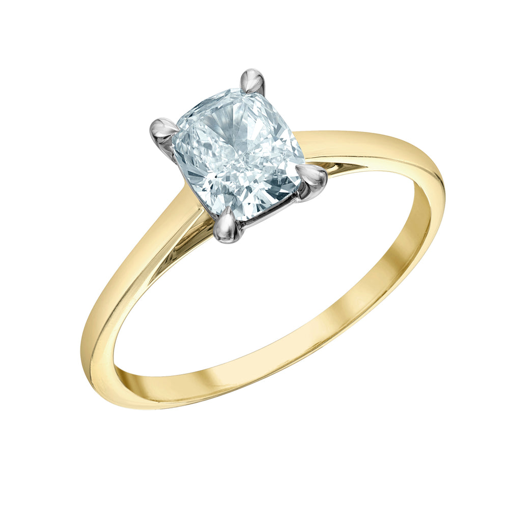 The Cathedral Classic - Cushion Cut Lab Grown Diamond Solitaire - Customizable Engagement Ring