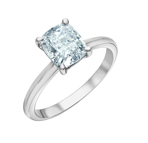 The Soft Knife Edge Solitaire - Customizable Lab Grown Diamond Engagement Ring