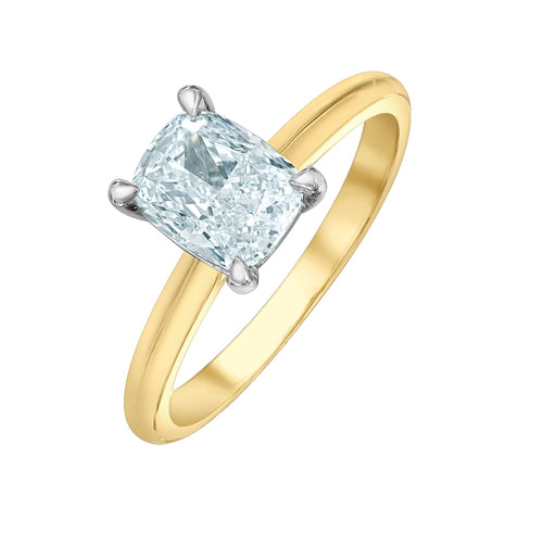 The Soft Knife Edge Solitaire - Customizable Lab Grown Diamond Engagement Ring