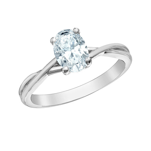 The Twist Shank Solitaire - Customizable Lab Grown Diamond Engagement Ring