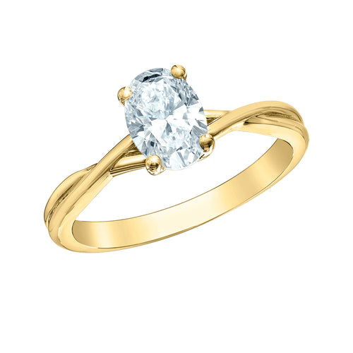 The Twist Shank Solitaire - Customizable Lab Grown Diamond Engagement Ring