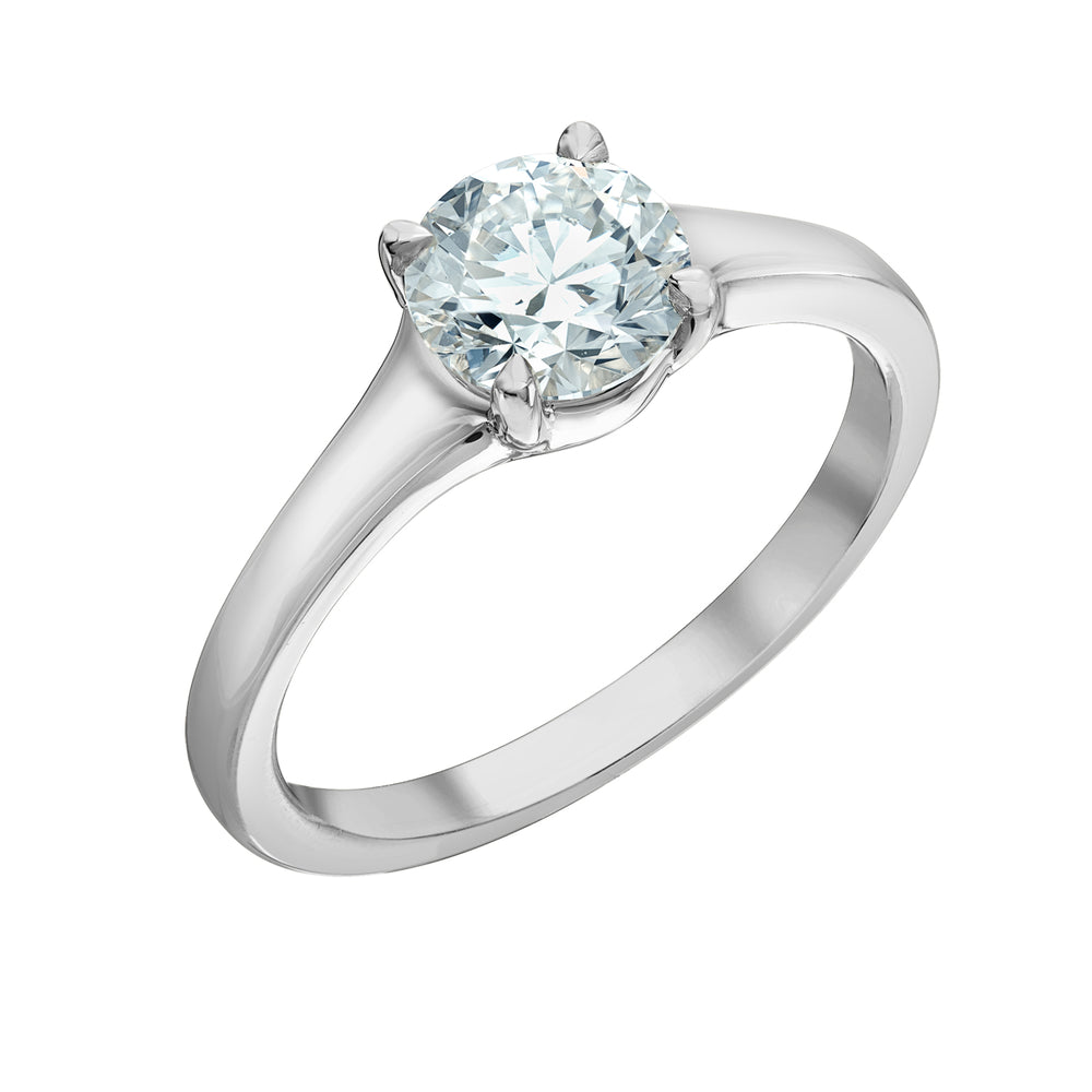 The Flared Solitaire - Customizable Lab Grown Diamond Engagement Ring