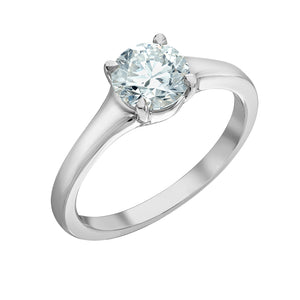 The Flared Solitaire - Customizable Lab Grown Diamond Engagement Ring