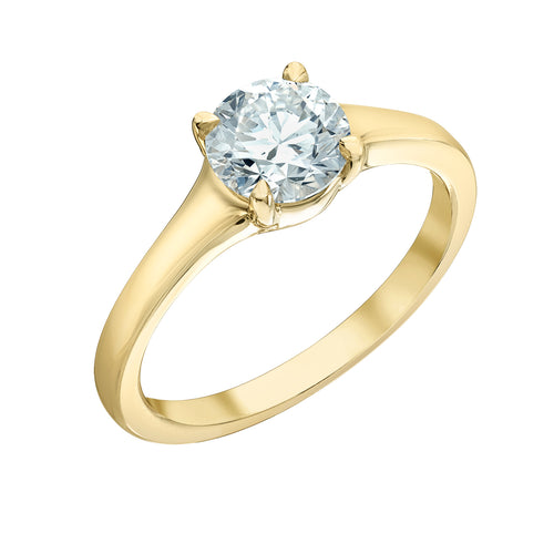 The Flared Solitaire - Customizable Lab Grown Diamond Engagement Ring