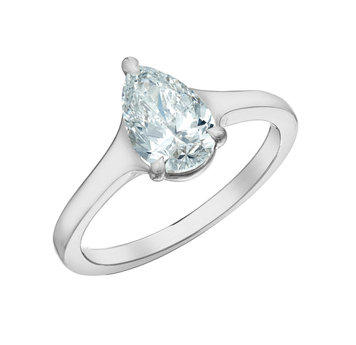 The Flared Solitaire - Customizable Lab Grown Diamond Engagement Ring