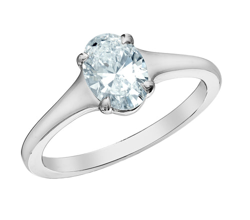 The Flared Solitaire - Customizable Lab Grown Diamond Engagement Ring