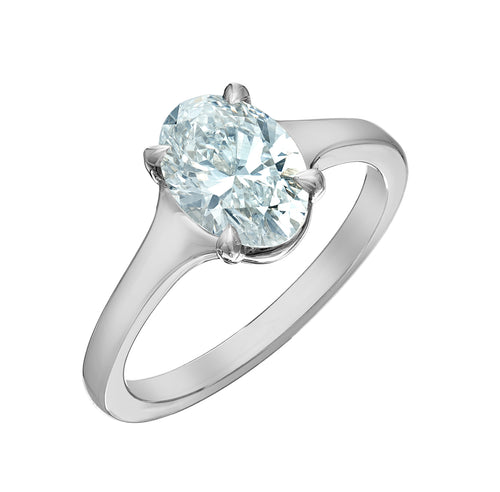 The Flared Solitaire - Customizable Lab Grown Diamond Engagement Ring