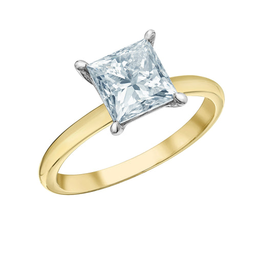The Soft Knife Edge Solitaire - Customizable Lab Grown Diamond Engagement Ring