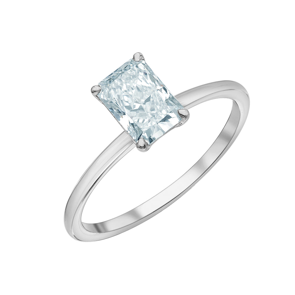 The Petite Peg - Radiant Cut Lab Grown Diamond Solitaire - Customizable Engagement Ring