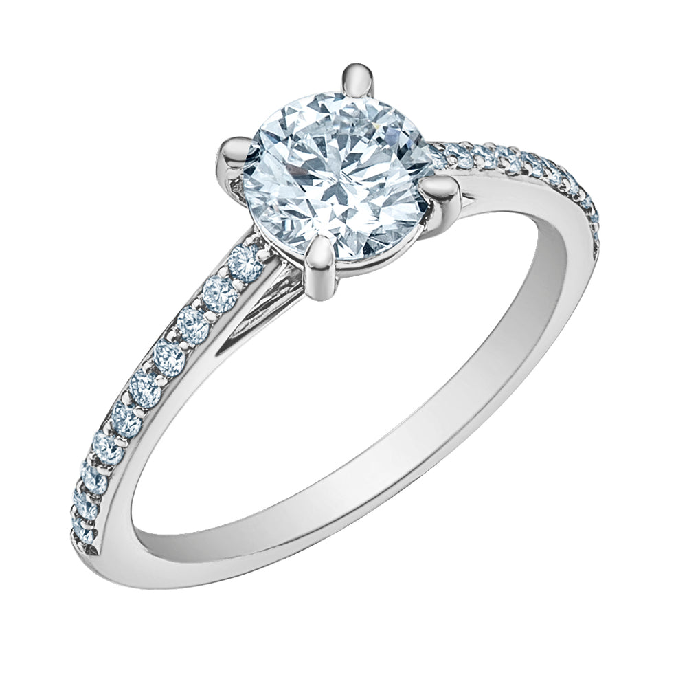 The Pin-Set Cathedral - Customizable Lab Grown Diamond Engagement Ring