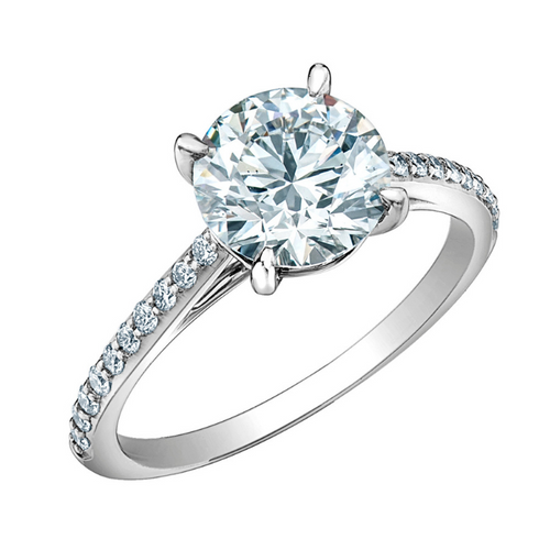 The Pin-Set Cathedral - Customizable Lab Grown Diamond Engagement Ring