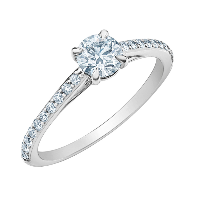 The Pin-Set Cathedral - Customizable Lab Grown Diamond Engagement Ring