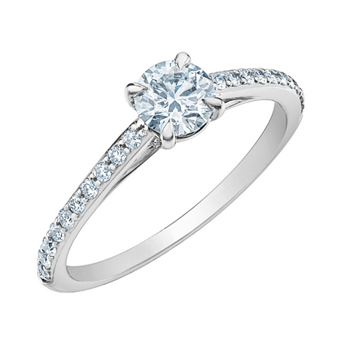 The Pin-Set Cathedral - Customizable Lab Grown Diamond Engagement Ring