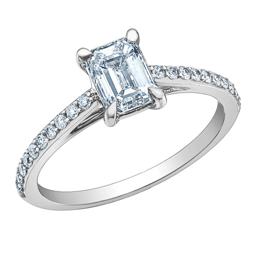 The Pin-Set Cathedral - Customizable Lab Grown Diamond Engagement Ring