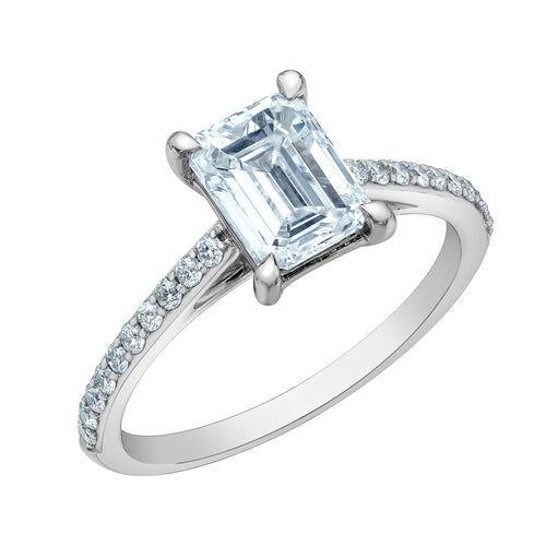 The Pin-Set Cathedral - Customizable Lab Grown Diamond Engagement Ring