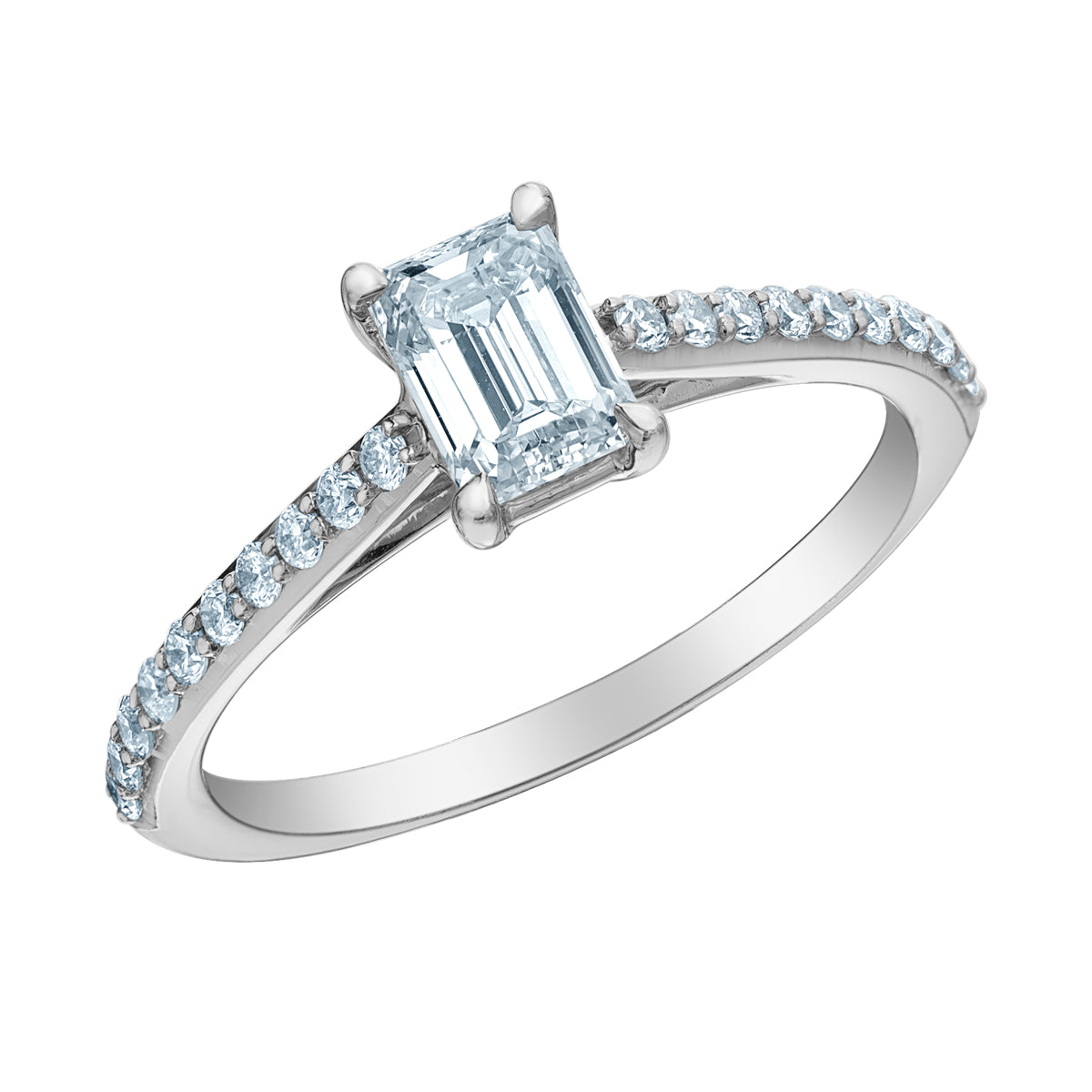 The Pin-Set Cathedral - Customizable Lab Grown Diamond Engagement Ring