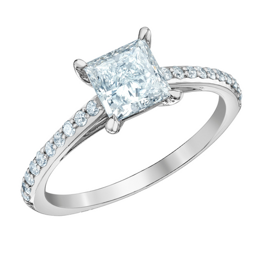 The Pin-Set Cathedral - Customizable Lab Grown Diamond Engagement Ring