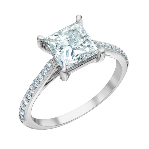 The Pin-Set Cathedral - Customizable Lab Grown Diamond Engagement Ring