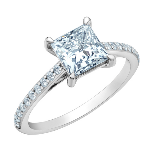 The Pin-Set Cathedral - Customizable Lab Grown Diamond Engagement Ring