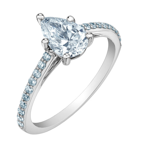 The Pin-Set Cathedral - Customizable Lab Grown Diamond Engagement Ring