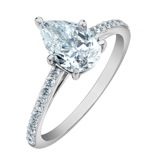 The Pin-Set Cathedral - Customizable Lab Grown Diamond Engagement Ring