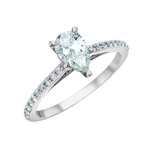 The Pin-Set Cathedral - Customizable Lab Grown Diamond Engagement Ring