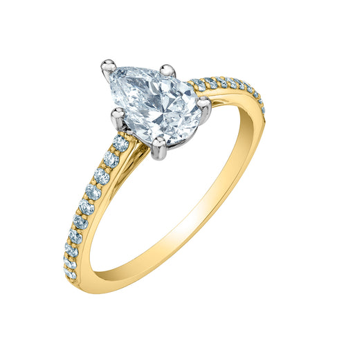 The Pin-Set Cathedral - Customizable Lab Grown Diamond Engagement Ring