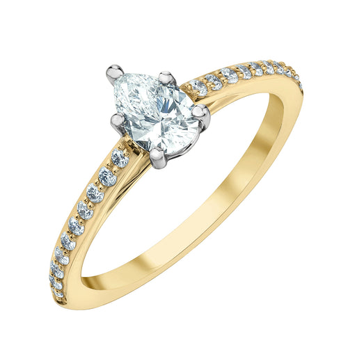 The Pin-Set Cathedral - Customizable Lab Grown Diamond Engagement Ring