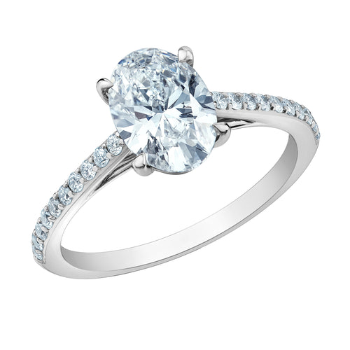 The Pin-Set Cathedral - Customizable Lab Grown Diamond Engagement Ring