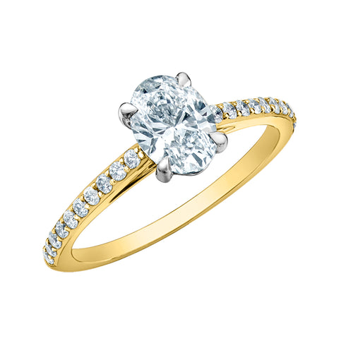 The Pin-Set Cathedral - Customizable Lab Grown Diamond Engagement Ring