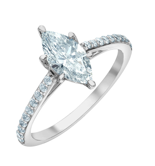 The Pin-Set Cathedral - Customizable Lab Grown Diamond Engagement Ring