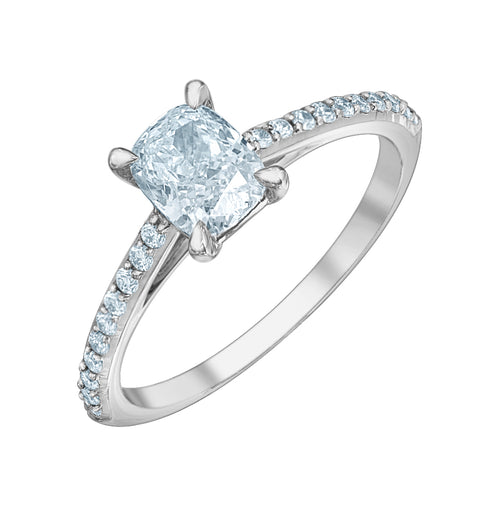 The Pin-Set Cathedral - Customizable Lab Grown Diamond Engagement Ring