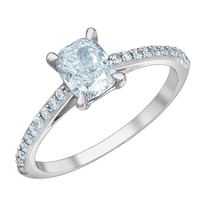 The Pin-Set Cathedral - Customizable Lab Grown Diamond Engagement Ring