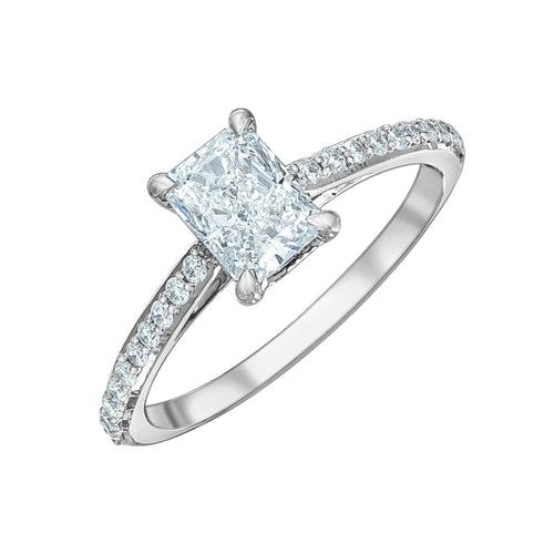 The Pin-Set Cathedral - Customizable Lab Grown Diamond Engagement Ring