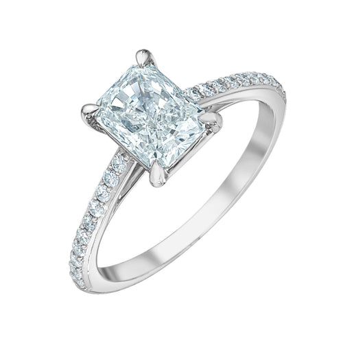 The Pin-Set Cathedral - Customizable Lab Grown Diamond Engagement Ring