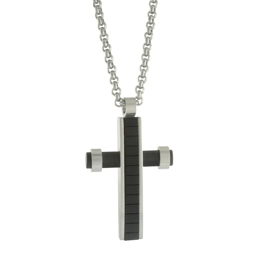 Italgem Stainless Steel Ollie Cross Necklace SC45