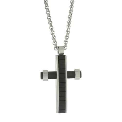 Italgem Stainless Steel Ollie Cross Necklace SC45
