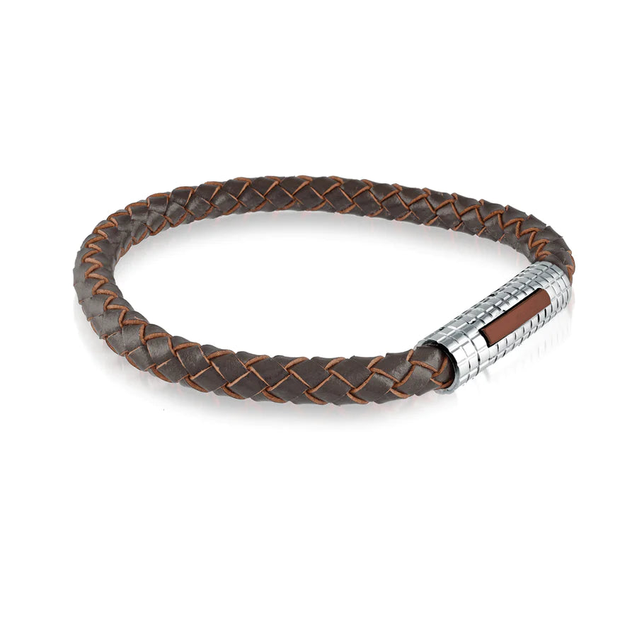 Italgem Brown Leather Bracelet SLB96