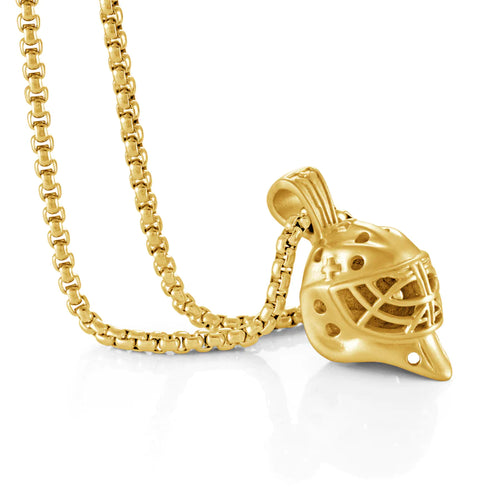 Italgem IP Gold Stainless Steel Goalie Chain and Pendant SP306-GO