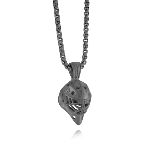 Italgem IP Gunmetal Stainless Steel Goalie Chain and Pendant SP306-GU