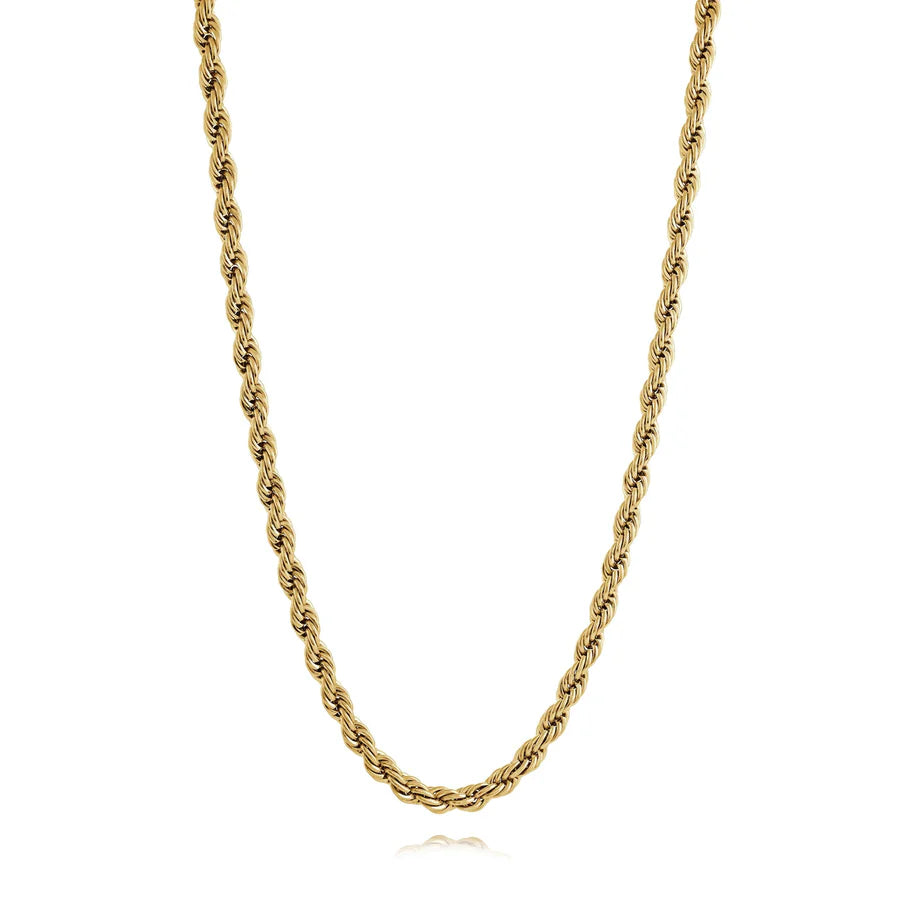 Italgem IP Gold Stainless Steel 5mm Rope Chain 24" SYN24