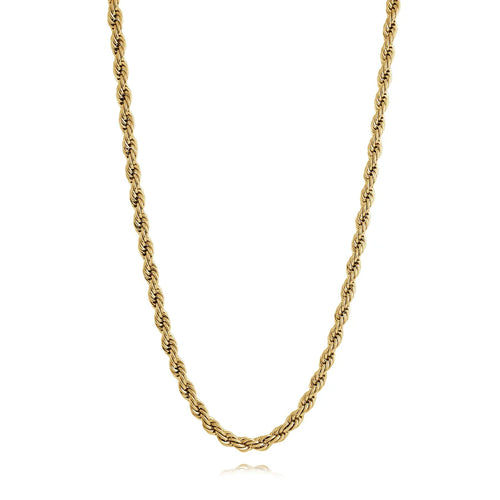 Italgem IP Gold Stainless Steel 5mm Rope Chain 22" SYN26
