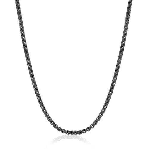 Italgem IP Black Stainless Steel 3.5mm Round Box Chain SYPN32