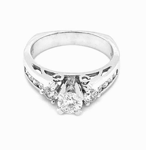 14kt White Gold .66ct Diamond Ring