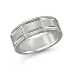 Tungsten 8mm White-Tone Band
